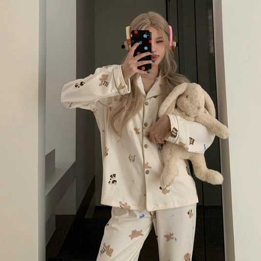 Milk Velvet Pyjamas - Cute Puppy