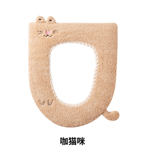 Toilet Seat Cover - Brown Cat
