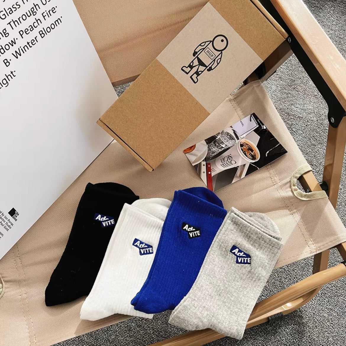 Socks - Active Long (4 Pairs) (Men Size)