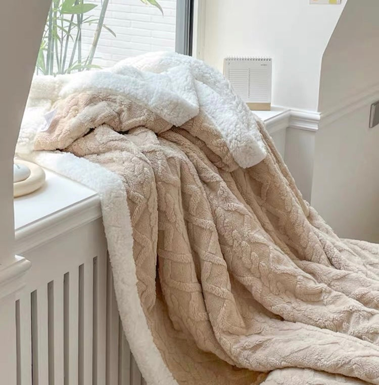 Velvet Plush Blanket - Brown