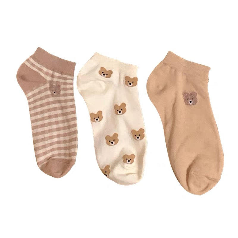 Socks - Cute Bear (3 Pairs)