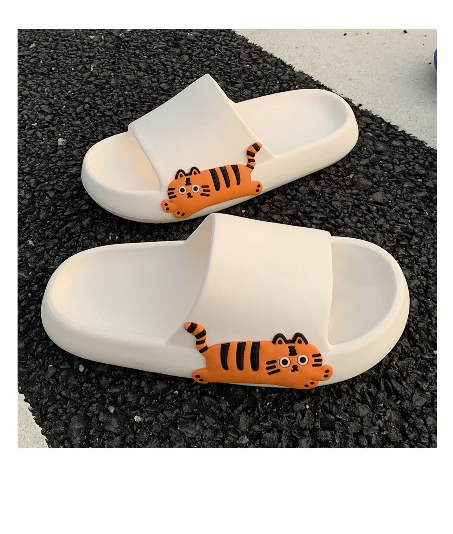 White best sale tiger slippers