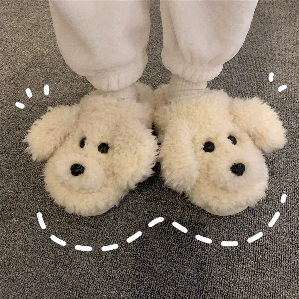 Winter Slippers - White Teddy