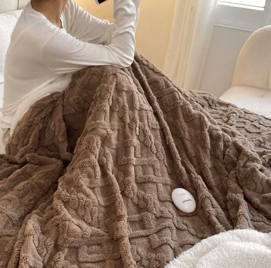 Velvet Plush Blanket - Coffee