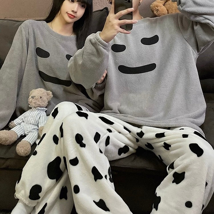 Milk Velvet Couple Wear - Cute Cow (2 sets)