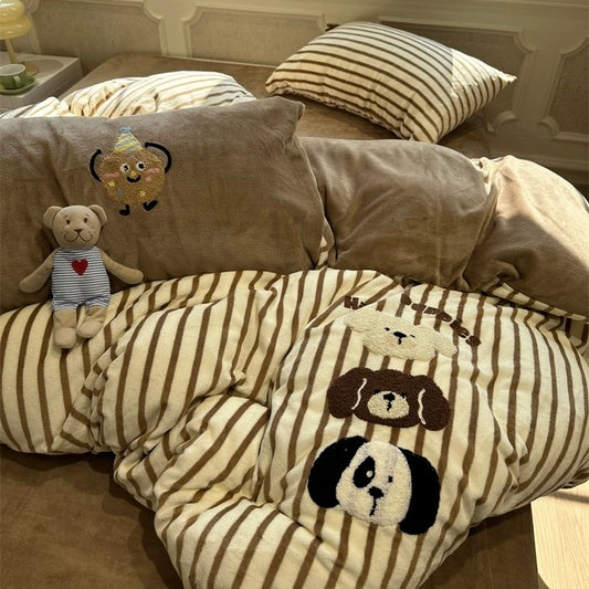 Milk Velvet 4-piece Set - Cute Puppy