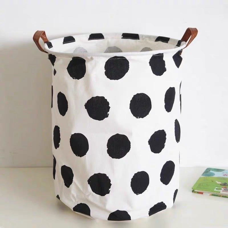 Foldable Laundry Basket - Spotted