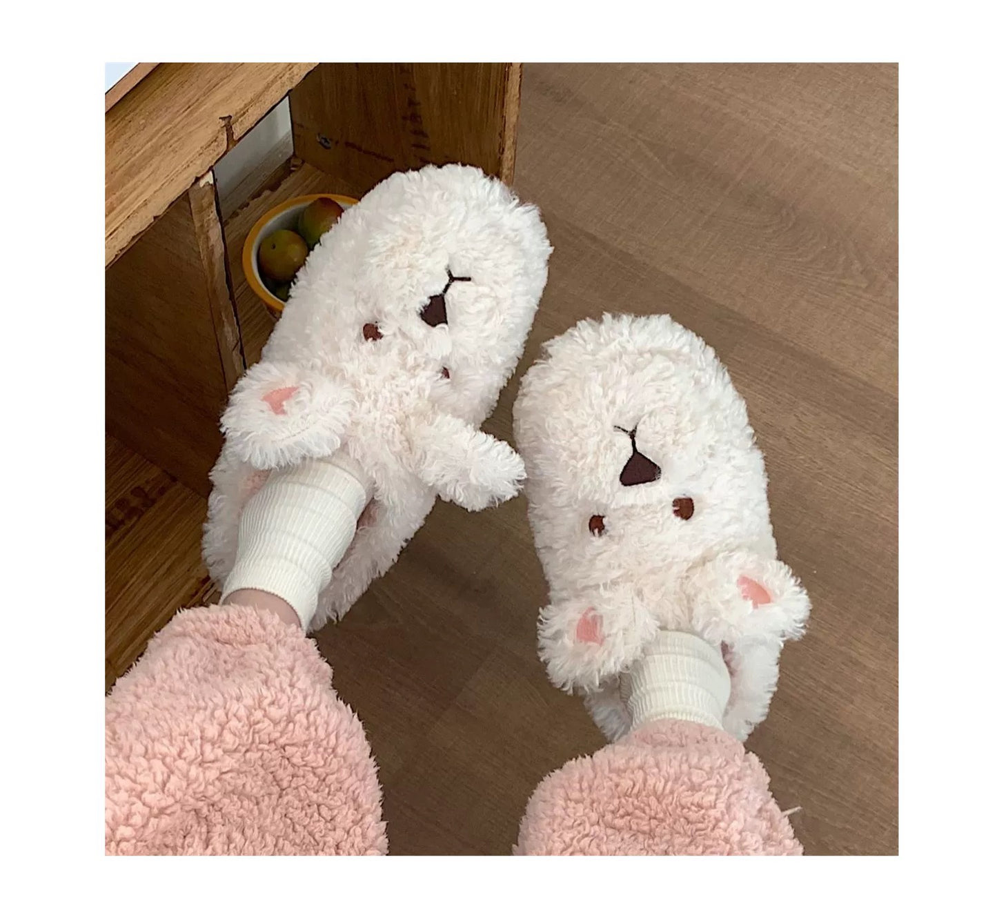 Winter Slippers - White Westie