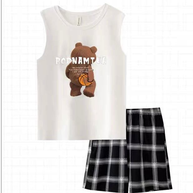 100% Cotton Couple Wear - Cute Bear(2 sets)