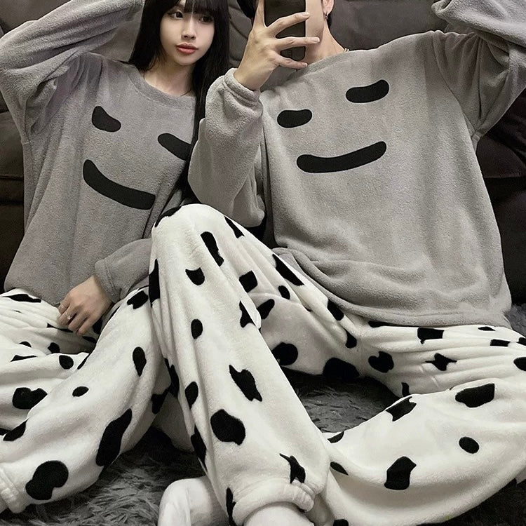 Milk Velvet Couple Wear - Cute Cow (2 sets)