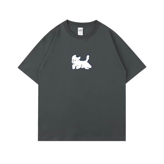 100% Cotton T-Shirts - Puppy Grey