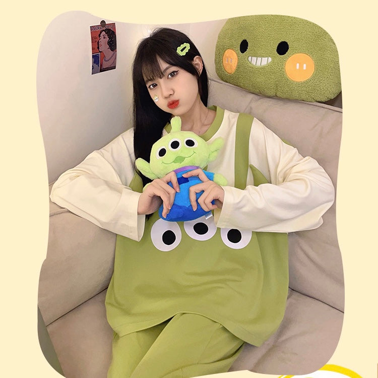 100% Cotton Pyjamas - Toy Story Alien(With Bra Pads)