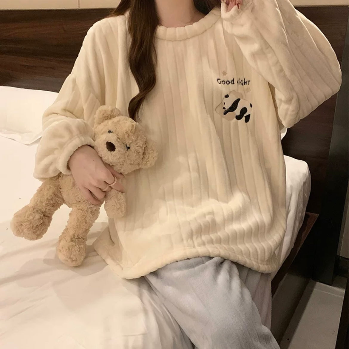 Milk Velvet Pyjamas - Cute Panda Set