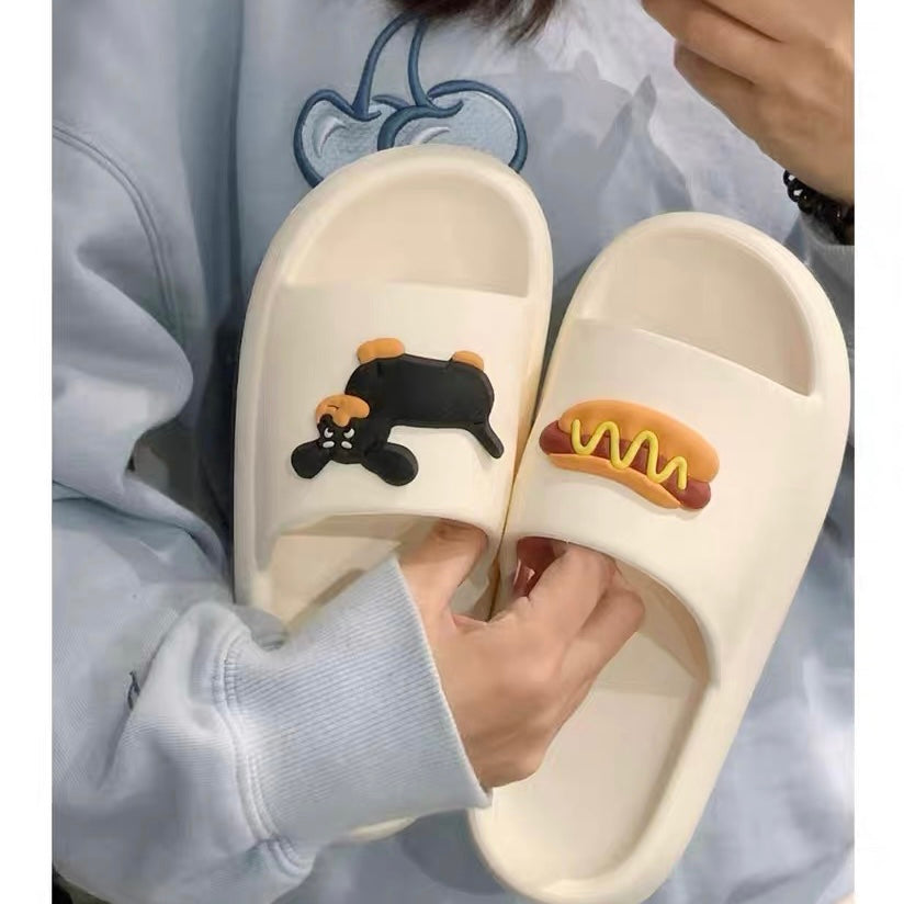 Slippers - Hot Dog White