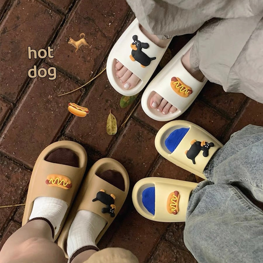 Slippers - Hot Dog White