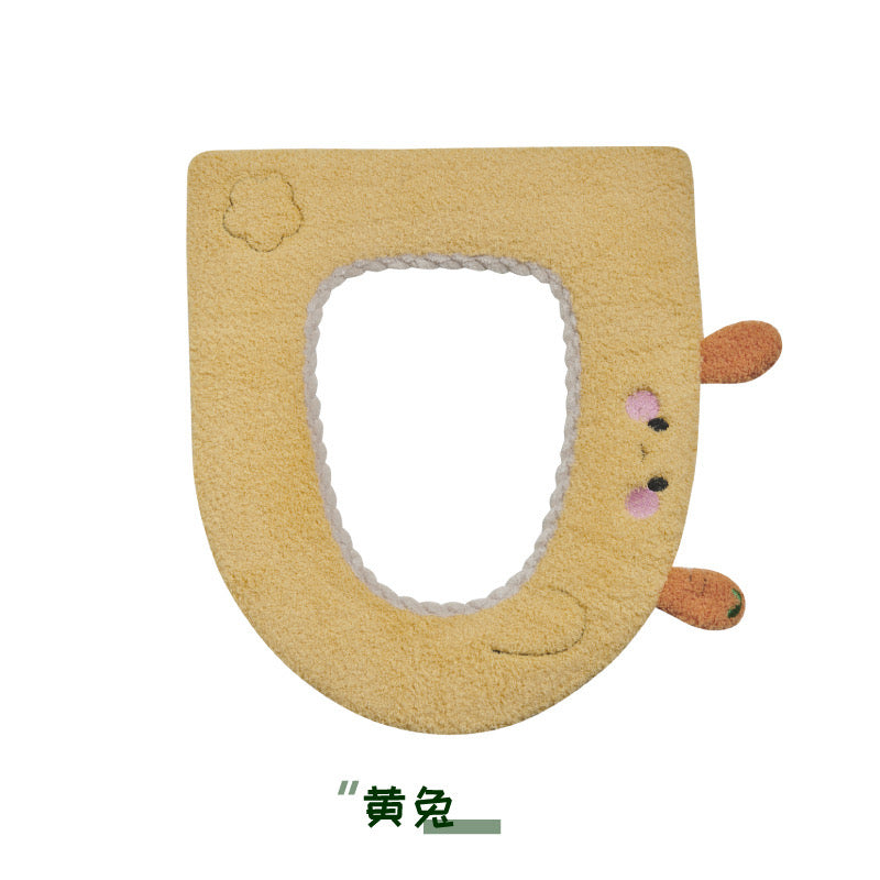 Toilet Seat Cover - Yellow Rabbit