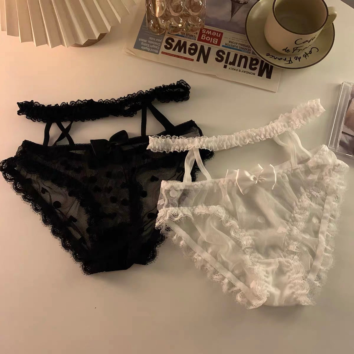 Underwear - Lace Trim Sheer (2 Pairs)