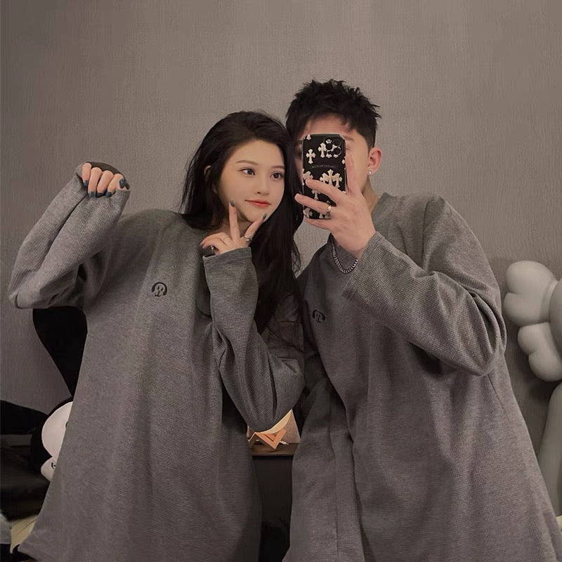 100% Cotton Couple Wear - Grey Waffle Dog Icon (2 sets)