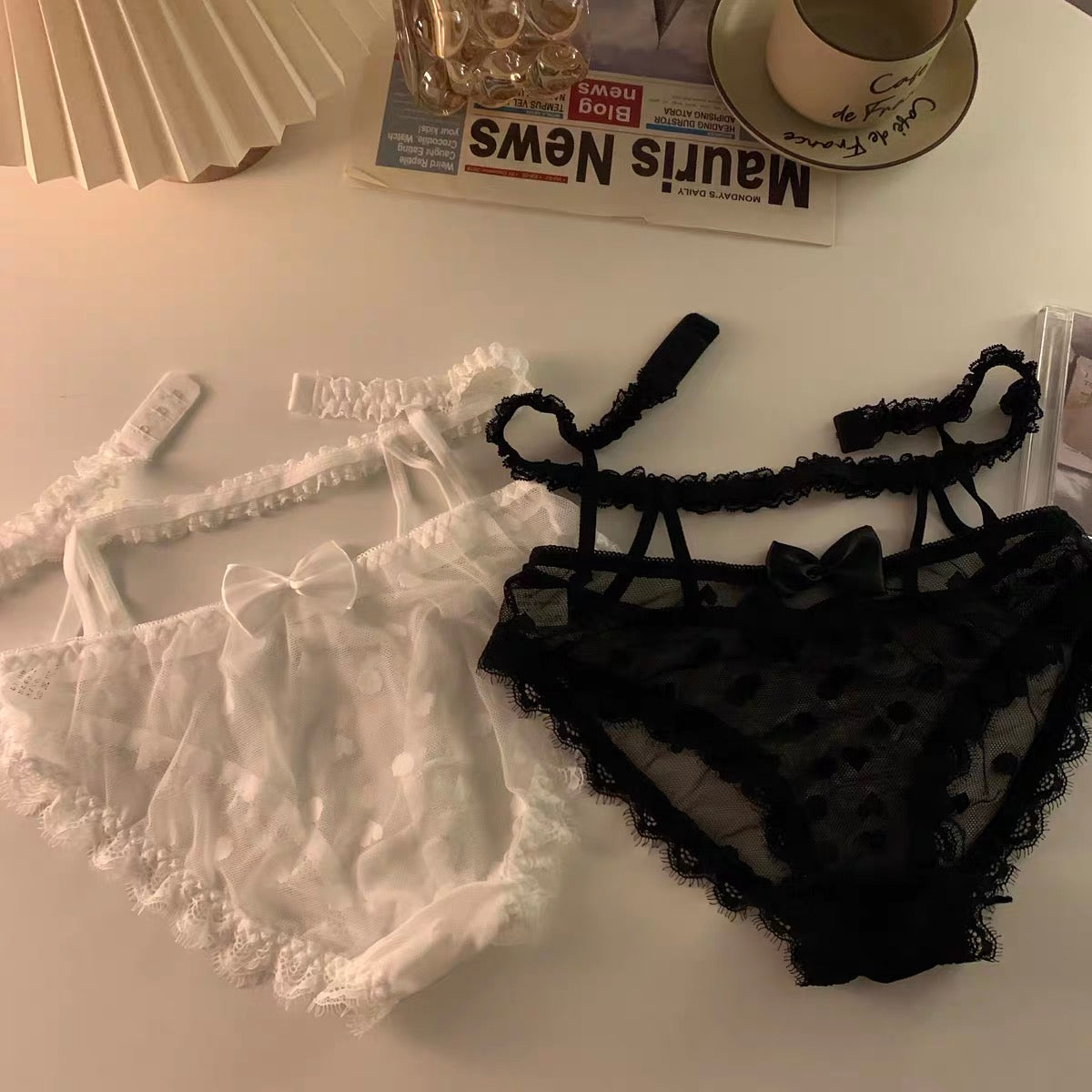 Underwear - Lace Trim Sheer (2 Pairs)