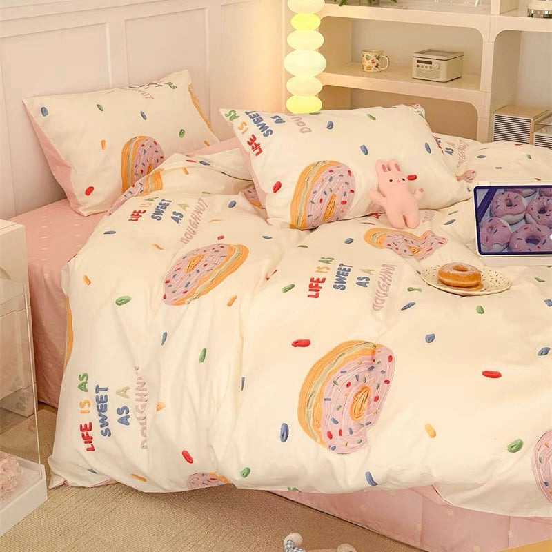 100% Cotton 4-piece Set - Donut