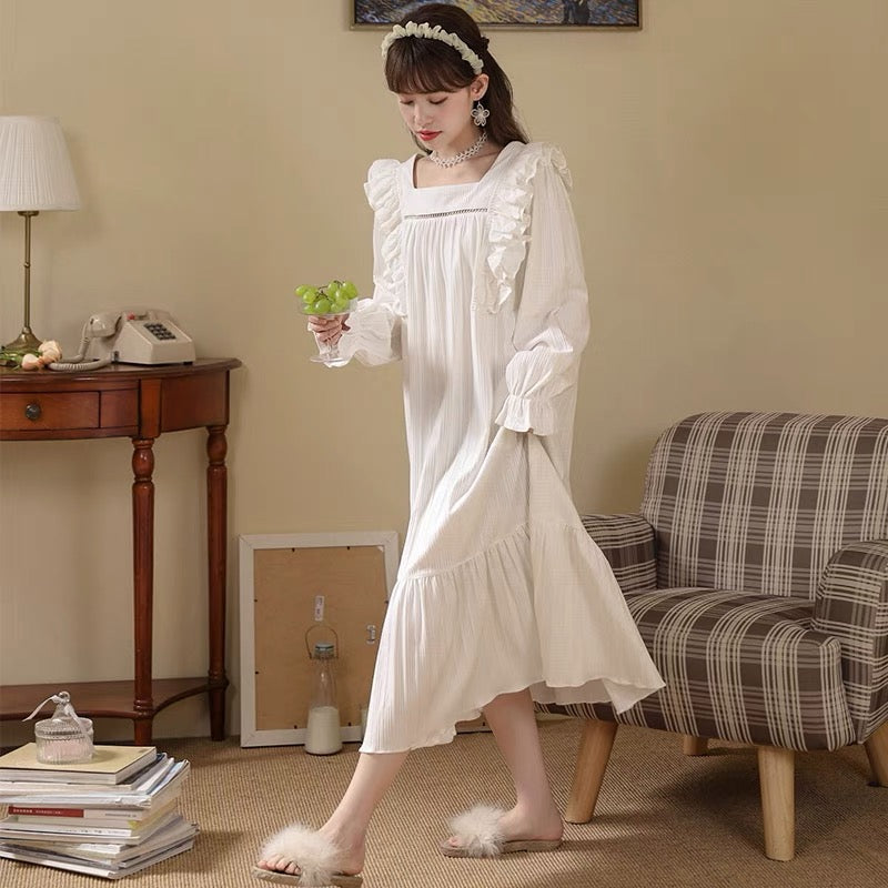 100% Cotton Nightie - Lace Trim