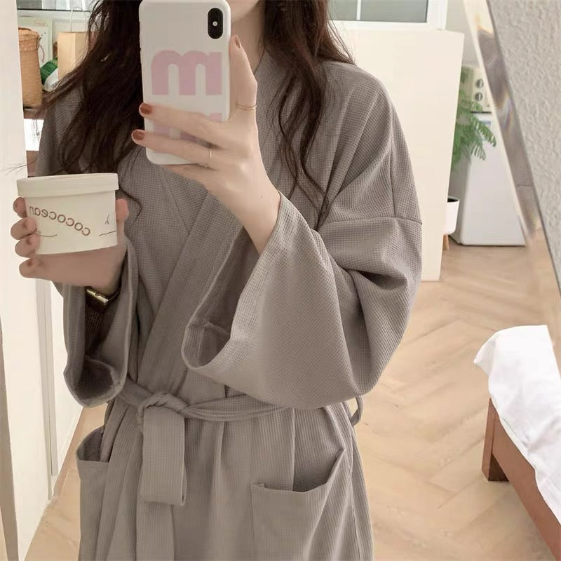 100% Cotton Pyjamas - Grey Robe