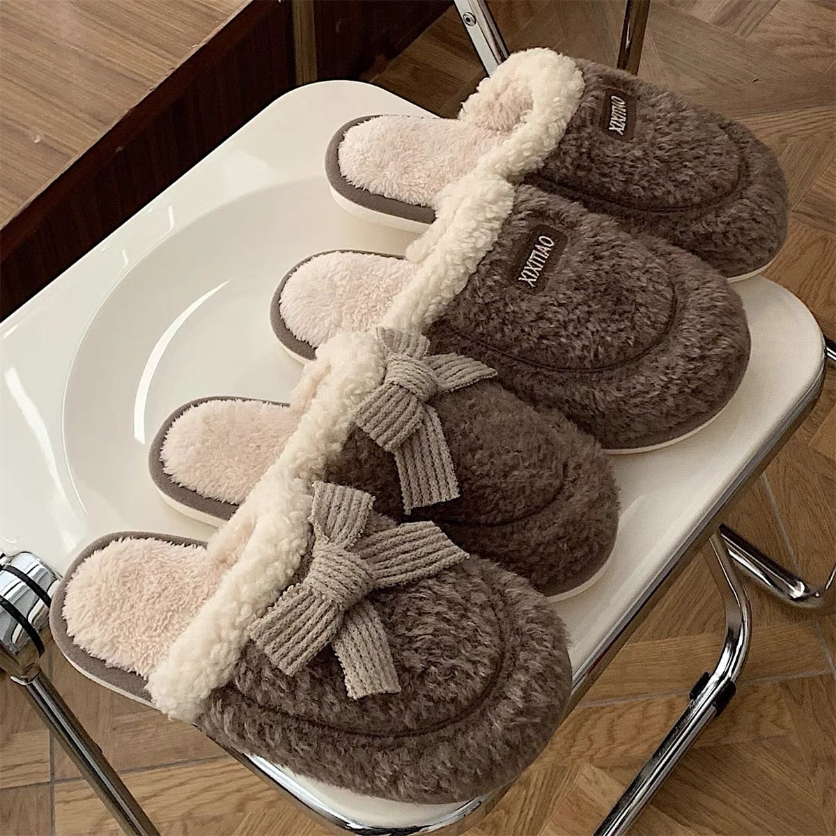 Winter Slippers - Brown Logo (Men Size)