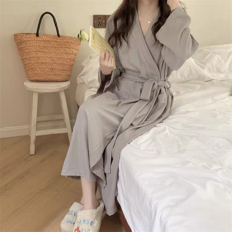 100% Cotton Pyjamas - Grey Robe