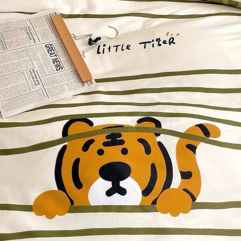 100% Cotton 4-piece Set - Cute Tiger