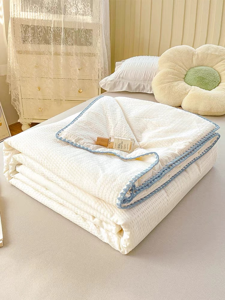 Soybean Fibre Summer Quilt - White Waffle (Quilt ONLY)