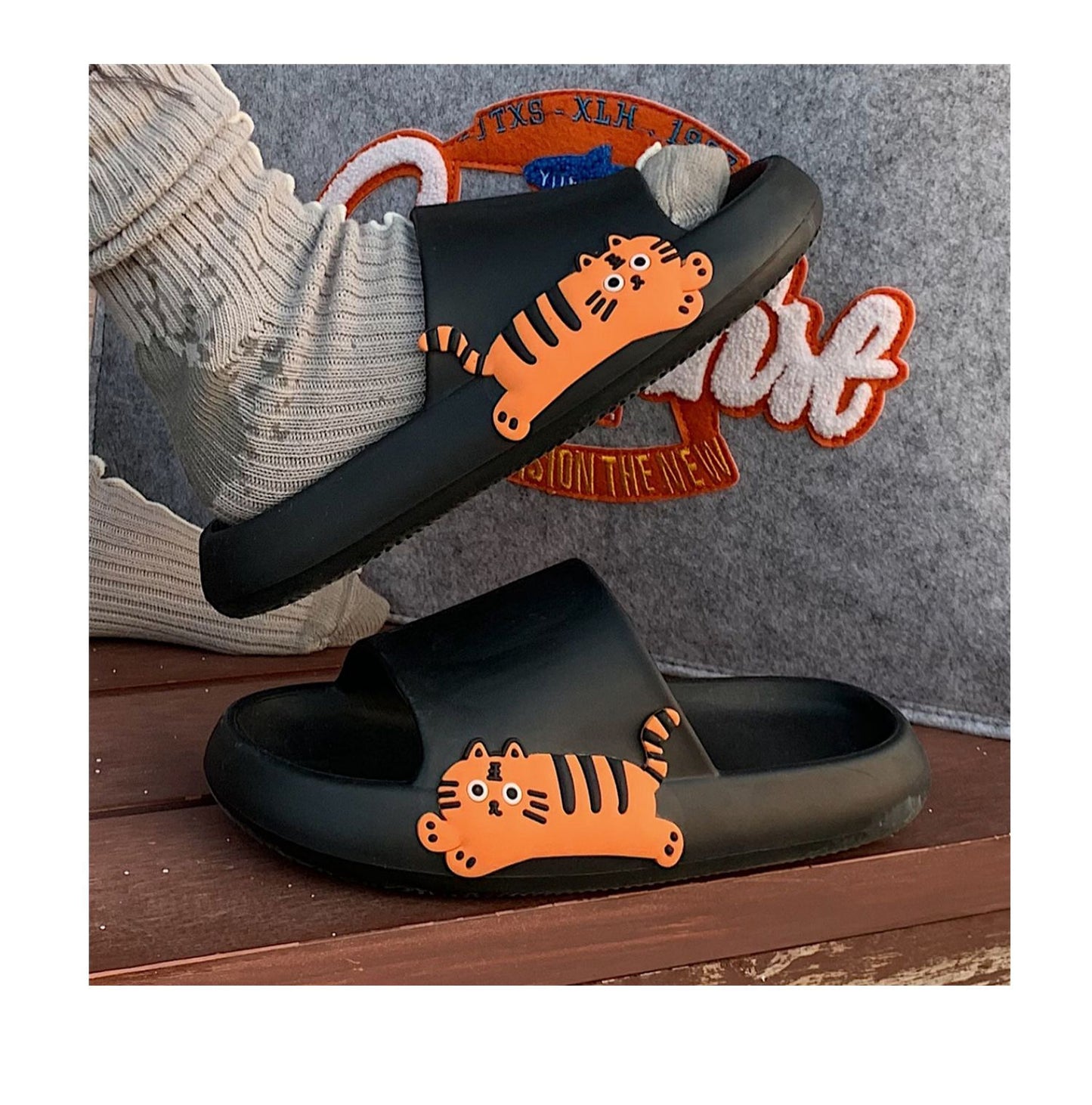 Slippers - Black Tiger (Men Size)