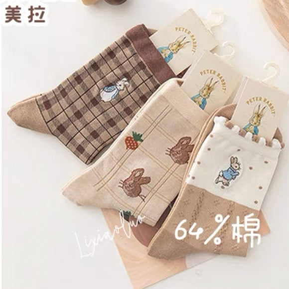 Socks - Peter Rabbit Brown(3 Pairs)