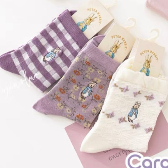 Socks - Peter Rabbit Purple(3 Pairs)