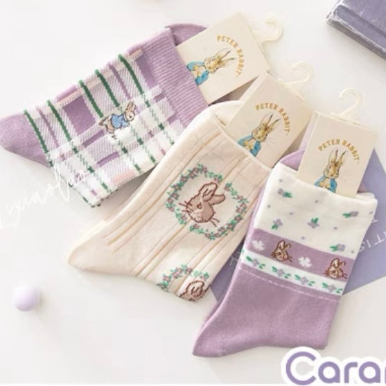 Socks - Peter Rabbit Purple(3 Pairs)