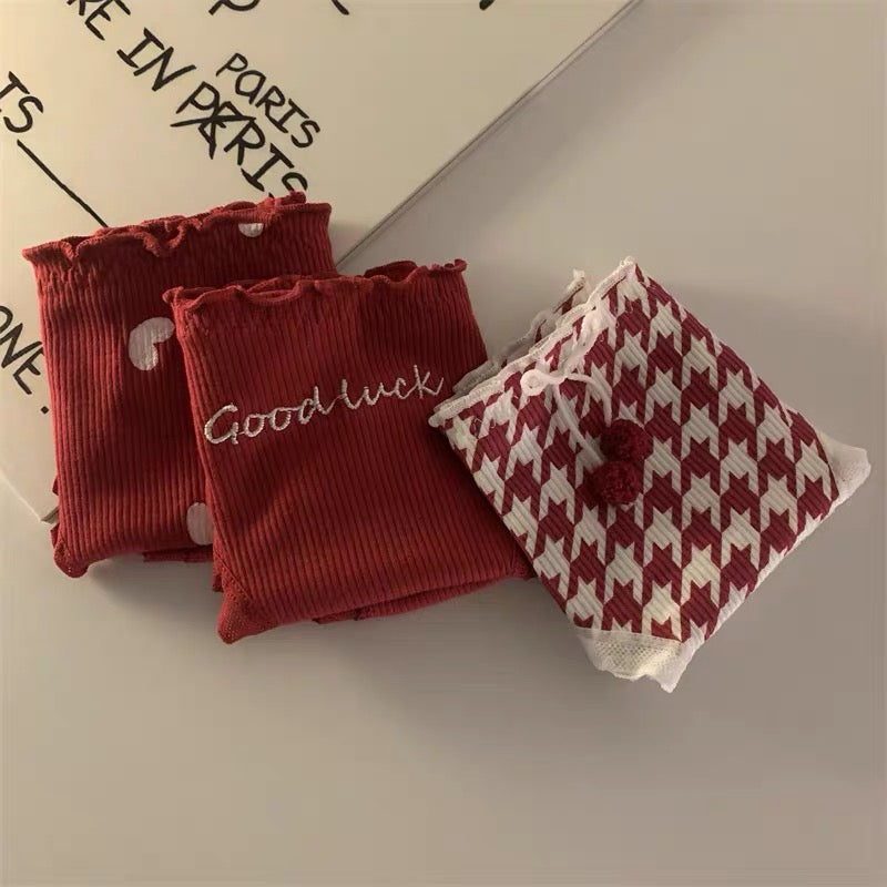 Underwear - Red Hearts (3 Pairs)